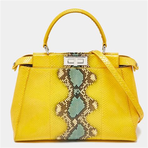 fendi peekaboo python handle